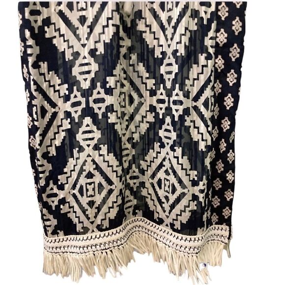 NWT Tory Burch Beatrice Tapestry Geo Caftan Fringe Dress Size 2 - Picture 8 of 9